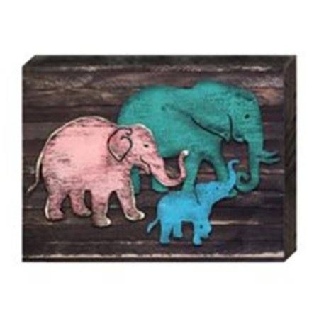 DESIGNOCRACY Elephant Art on Board Wall Decor 98229S312
